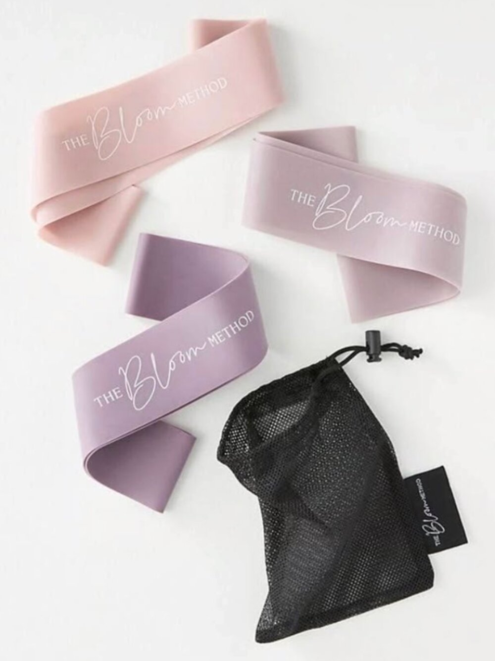 The Bloom Method Resistance Bands (3-pack and Travel Pouch)